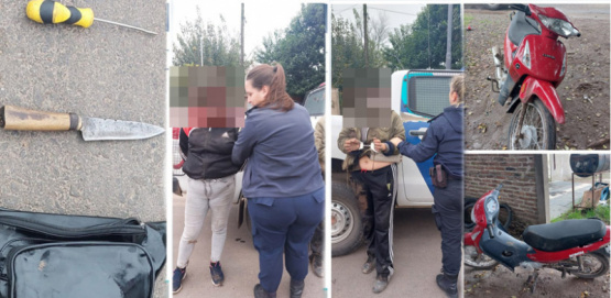Robo violento en Pergamino: dos mujeres asaltan a una joven y le roban su moto a punta de cuchillo