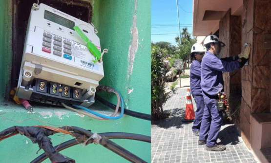 Golpe al fraude eléctrico: EDEN descubrió conexiones clandestinas en cuatro comercios y una vivienda
