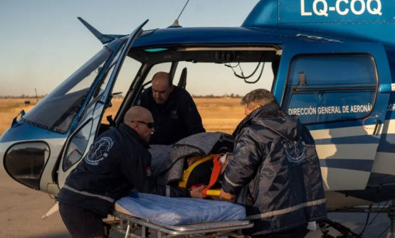 Rescataron en helicóptero a un nicoleño accidentado en cuatriciclo en el cerro Champaquí