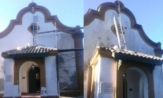 Vecinos de El Paraíso renuevan la capilla Sagrado Corazón de Jesús en vísperas de la fiesta patronal