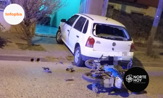 Grave accidente entre auto y moto en San Pedro: un hombre sufrió fractura y fue hospitalizado