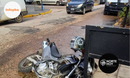 Grave accidente en el centro de San Pedro: un peatón sufrió una fractura tras ser atropellado por una moto