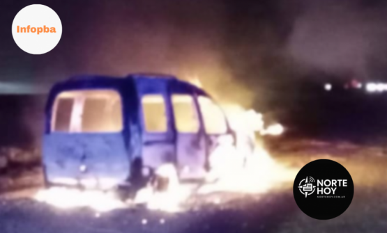 Incendio en plena autopista: una camioneta quedó envuelta en llamas y el conductor se salvó de milagro