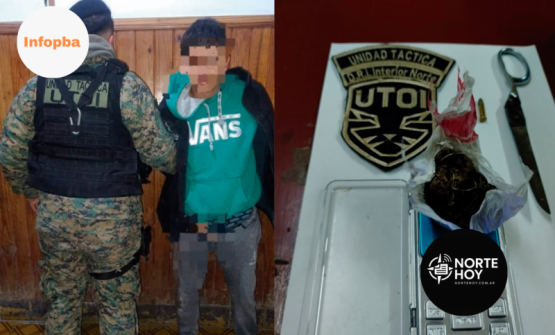Un joven de 18 años intentó escapar en moto y fue aprehendido con marihuana y munición calibre 22