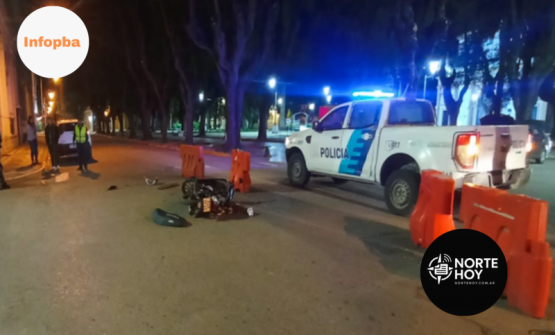 Dos adolescentes heridas tras choque entre moto y auto en el centro de San Pedro
