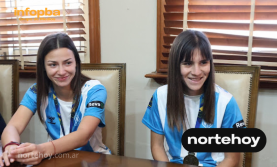 Adnara Giménez y Milagros Castro, orgullo sampedrino, recibidas tras el podio en el Mundial de Fútbol 7