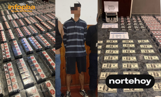 Villa Ramallo: allanamiento en vivienda termina con marihuana, dólares y más de mil atados de cigarrillos secuestrados
