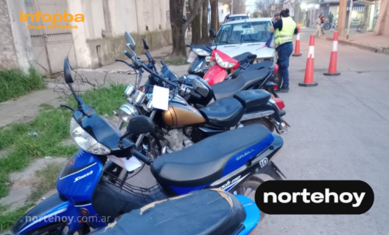 Operativo de Tránsito en la ciudad: secuestraron un auto y nueve motos por infracciones