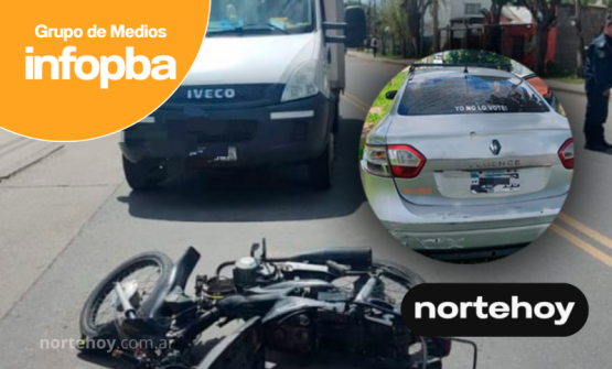Motociclista de 18 años sufre fracturas graves tras triple choque en zona sur