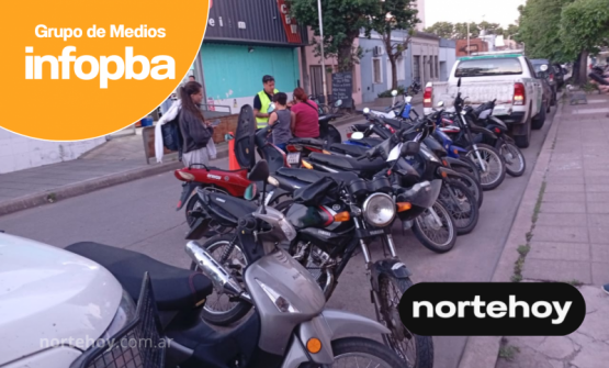 Controles de seguridad vial: decenas de motos retenidas en operativo masivo