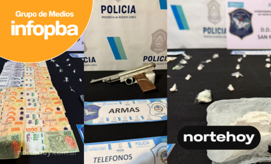 Incautan cocaína, arma y dinero en operativos simultáneos en barrio Suizo