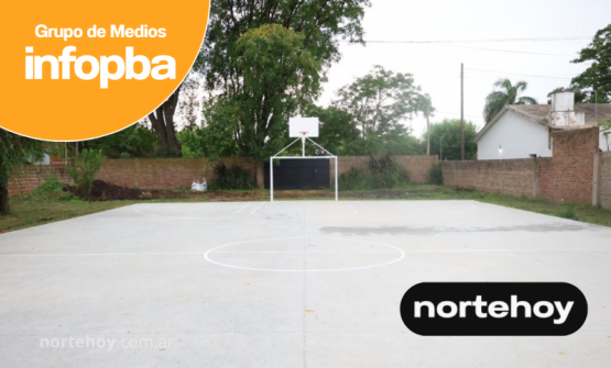 Santa Lucía estrena moderno playón deportivo en la Escuela Secundaria N° 1