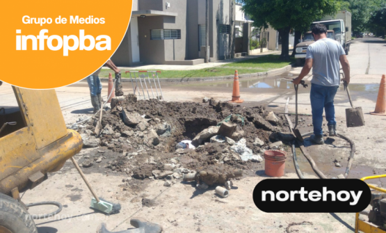 un caño maestro colapsó y el servicio estuvo interrumpido casi 10 horas