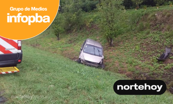 Despiste de un automóvil en Ruta 9: conductor resultó ileso y sin intervención de terceros