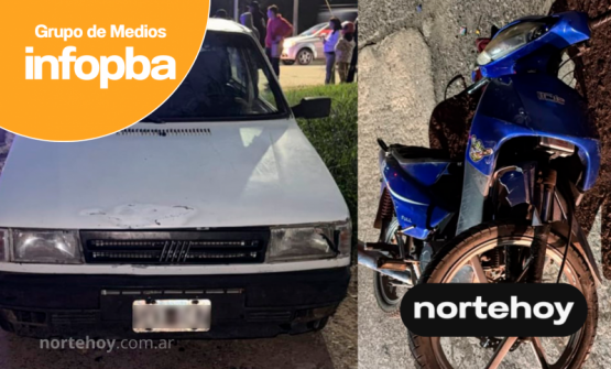 Ramallo: motociclista herido tras choque con un auto en Newbery y Zabaleta